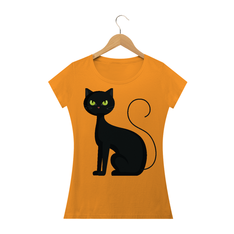 Camiseta Quality Estampa Gato Preto