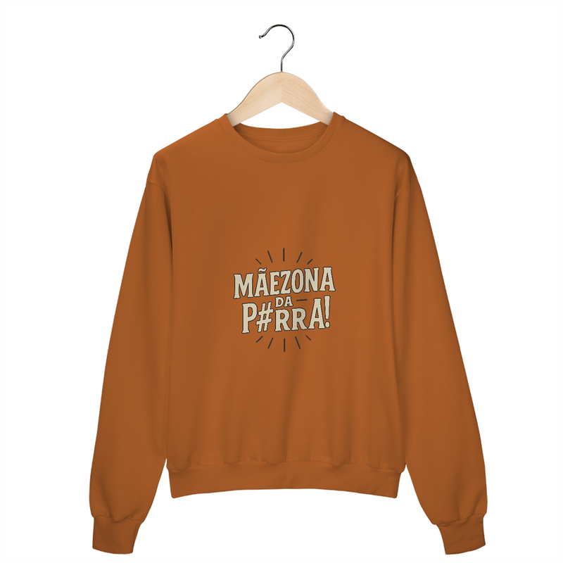 Blusa Moletom Feminino Fechado Estampa Mãezona da P