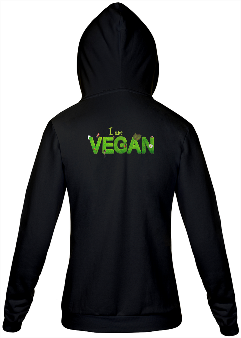 Jaqueta Moletom Masculina Sou Vegano Estampa Frase I am VEGAN