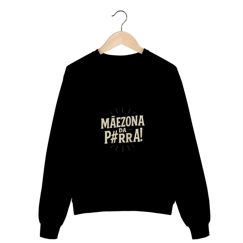 Blusa Moletom Feminino Fechado Estampa Mãezona da P