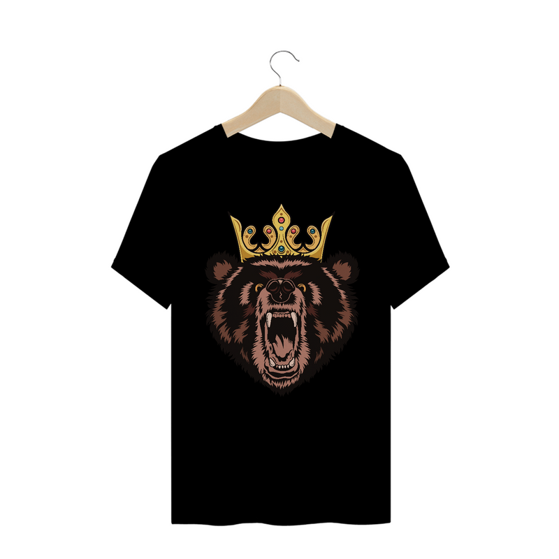 Camiseta Quality Estampa Urso com Coroa