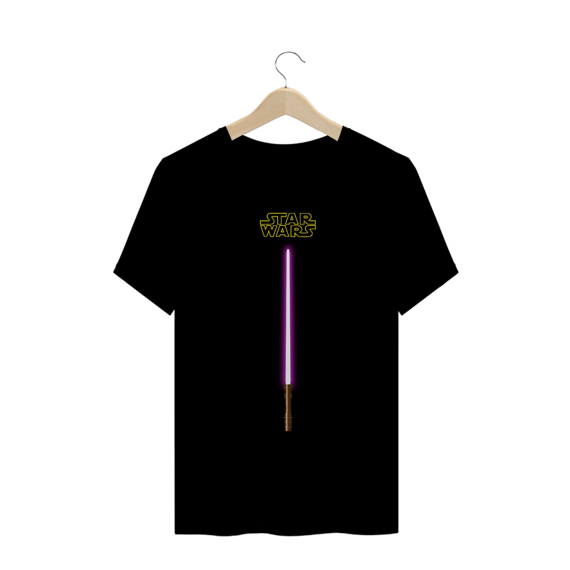 Camiseta Sabre de Luz Rosa Star Wars - Espada Lightsaber Rose Estampada Quality