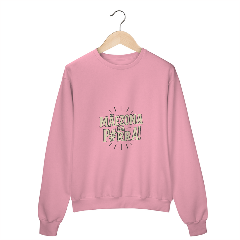 Blusa Moletom Feminino Fechado Estampa Mãezona da P