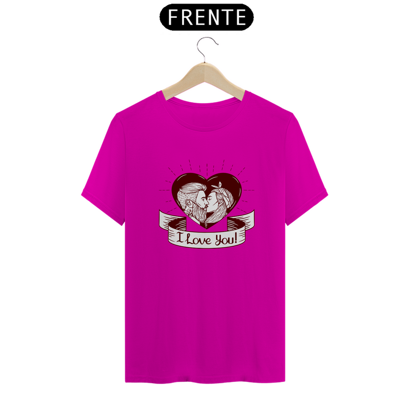 Camiseta Quality Estampa I Love You - Frase Eu Te Amo