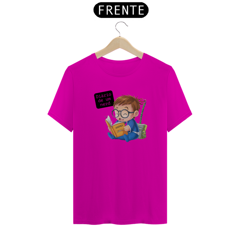 Camiseta Diário de um Nerd Fofo Lendo Estampada Quality