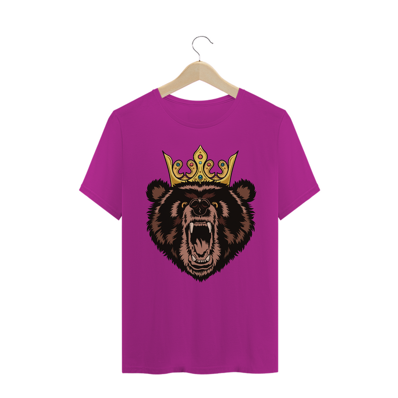 Camiseta Quality Estampa Urso com Coroa