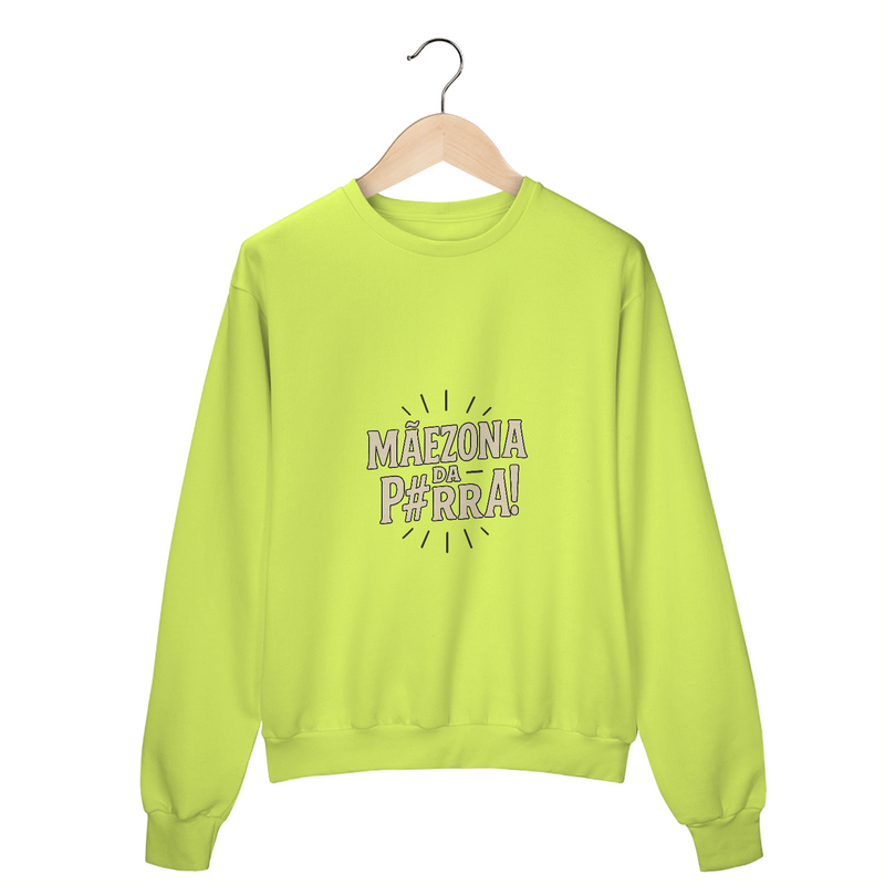 Blusa Moletom Feminino Fechado Estampa Mãezona da P