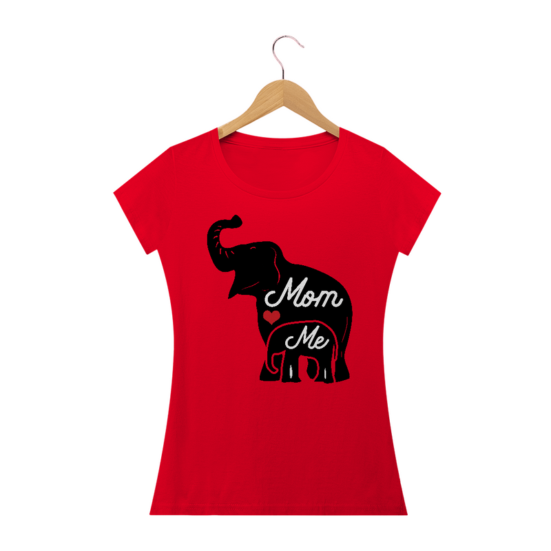 Camiseta Baby Long Quality Estampa Elefante Mom Me