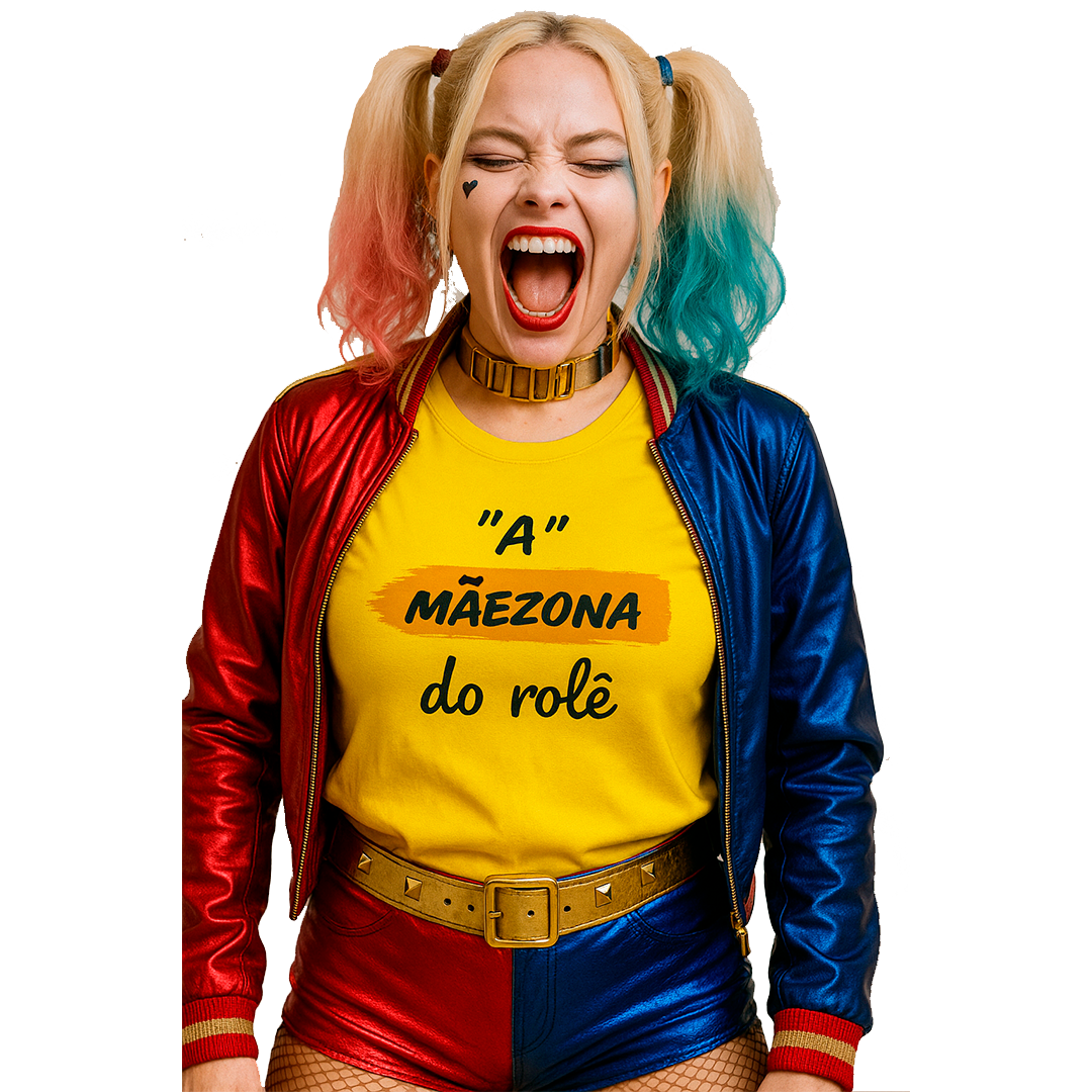 Camiseta Estampa Frase A Mãezona do Role Quality