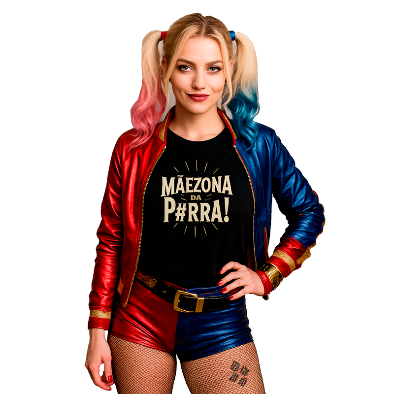 Camiseta Estampada Frase Mãezona da P